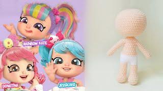 How to crochet a dolls body. Little Kindy Kids Jessica. Knitted doll. Part 2