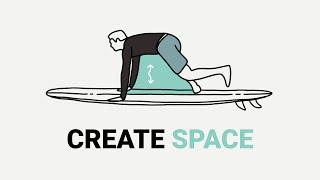 How to create space during Pop Up using your back foot  Take off mistakes explained. How to surf.