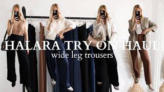 HALARA TRY ON HAUL 2023  NEW IN WIDE-LEG TROUSERS  BLACK FRIDAY SALES