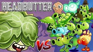 Headbutter Lettuce vs All Peashooters - Random Zombies at Level 10