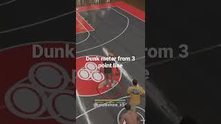 Using the dunk meter off the backboard 2k23