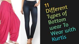 11 Different Types of Bottom Wear To Wear with KurtisKurtas #myperfectoutfit #ethnic bottom wear