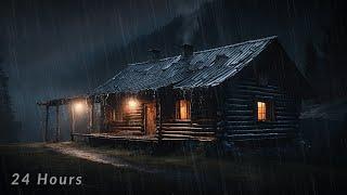 Heavy Rain Sounds 24 Hours for Sleeping & Relaxation  Sleep Sounds for Insomnia Relief