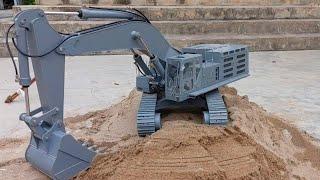 Test my homemade RC Excavator from PVC  - Cat 390F 114 Scale