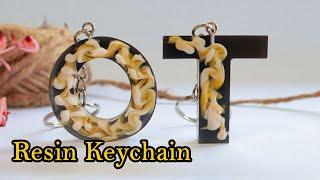 How to make letter keychains with resin for Beginners  resin art alphabet keychain tutorial