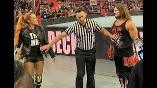Becky Lynch vs AJ styles Monday night RAW