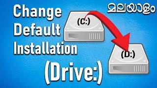 Change Default Install Location on Windows 11  How to Change installation drive from C to D  2021