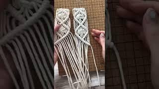 マクラメフリンジバッグが出来上がるまで｜macrame bag time lapse  #shorts