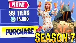 BUYING ALL SEASON 7 TIERS.. *FORTNITE SEASON 7 REVIEW* TIER 100 UNLOCKED