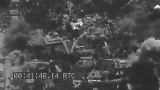 Rabaul and Vicinity Overhead View of Air Raid Feb 1944 WW2 Footage Silent