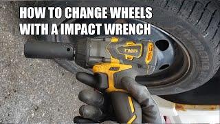how to change wheels using a cordless impact wrench for beginners