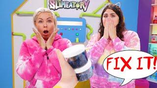 FIX THIS IMPOSSIBLE SLIME CHALLENGE  Ryan and stove slime Slimeatory #669