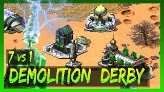Red Alert 2  Demolition Derby  7 vs 1 + Superweapons