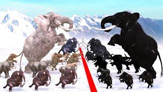 ARBS Prehistoric Mammals vs ARK Shadow Itself Mammals Size Mammoth Vs Mammoth Animals Epic Battle