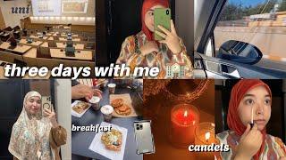 three days with me 🫧️️new phone  uni  candels 