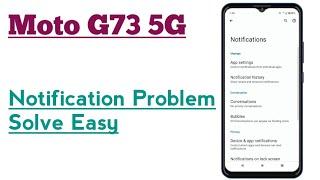 Moto G73 5G  How To Solve Notification Problem