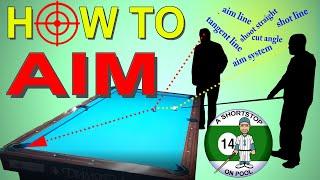 How to Aim Pool Shots Billiard Training Intellectual Tutorial