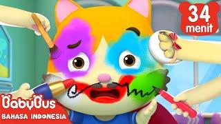 Ayah Kucing Terlihat Sangat Cantik  Ayah Kucing Berdandan  Lagu Anak  BabyBus Bahasa Indonesia