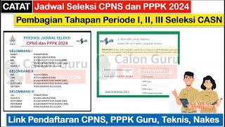 CATAT Jadwal Seleksi CPNS dan PPPK 2024 Periode I II III pada Link Pendaftaran CPNS dan PPPK 2024