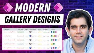 Power Apps MODERN Gallery Design  Step-by-Step Tutorial