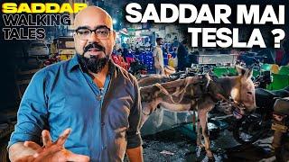 Walking Tale #20  Karachi Sadar Market Pakistan - Sadar Mai Tesla  Junaid Akram