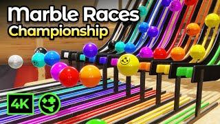 Great Marble Relay Race Championship - 5 Marble Races #animation #blender #marbles #marblerun