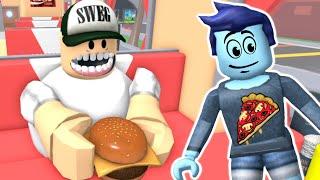 Zły Hamburger w ROBLOX Smacznego kolego  BlueJane Gra w Escape Burger Shop Obby