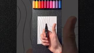 Satisfying Rainbow with Drip Technique  #shorts #art #artistomg