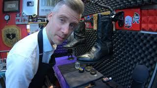 LUCCHESE BOOTS  ASMR SHOE SHINE DUNGEON  ASMR