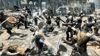 The Draugr Invasion Of Whiterun  Skyrim NPC battles