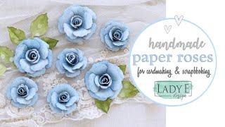 DIY Paper Roses for cardmaking & scrapbooking