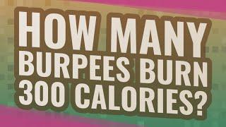 How many burpees burn 300 calories?