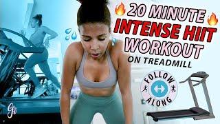 Easiest way to Burn 1000 calories  20 MINUTE INTENSE HIIT WORKOUT *TREADMILL follow along