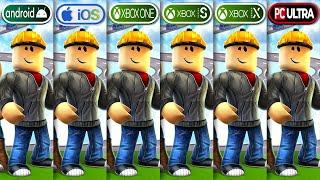 Roblox  Android vs iOS vs Xbox One vs Xbox Series SX vs PC Ultra  Graphics Comparison - 4K