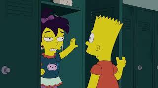 Bart gets kissed by a girl in his locker