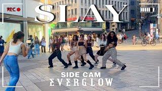 KPOP IN PUBLIC  SIDE CAM EVERGLOW 에버글로우 - SLAY  inSYNK from SWITZERLAND