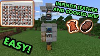 SIMPLE 1.21 AUTOMATIC COW FARM TUTORIAL in Minecraft Bedrock MCPEXboxPS4Nintendo SwitchPC