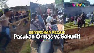 Saling Serang di Lahan Terbuka Bentrok Ormas-Sekuriti Pecah di Jakbar