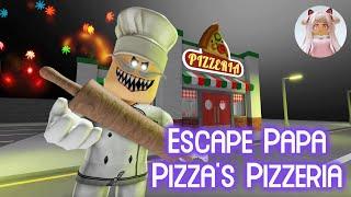 Escape Papa Pizzas Pizzeria SCARY OBBY -Roblox Gameplay Walkthrough No Death 4k