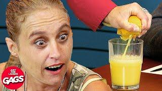 Unlimited Orange Juice Prank  Just For Laughs Gags