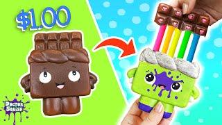 $1 Squishy Makeover To Fidget Toys Stretch Rainbow Chocolate