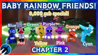 BABY RAINBOW FRIENDS and PINK Play Rainbow Friends 8k sub special Roblox RF