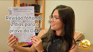 REVISÃO DE RETA FINAL PARA A OAB  vlog de como estudei faltando duas semanas