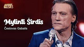 Česlovas Gabalis - Mylinti Širdis Lyric Video. Auksinis Balsas