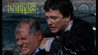 DALLAS  J.R. And Bobby Fight In The Southfork Pool