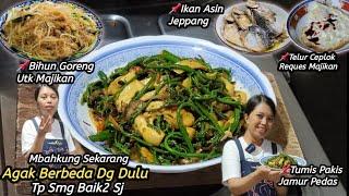 Sehat2...Mbahkung Pulang ‼️ Tumis Pakis Jamur PedasBihun Goreng Untuk Majikan