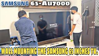 Samsung 65 inches smart tv wall mounting  65AU7000