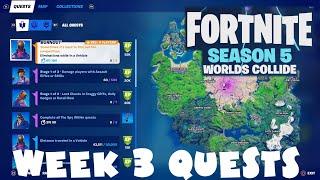 Chapter 2 ALL Week 3 Quests Guide - Season 5 - Fortnite Battle Royale Toilets Ammo Boxes...