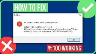 FIX ROBLOX AN ERROR OCCURRED WHILE STARTING ROBLOX ERROR Windows 781011