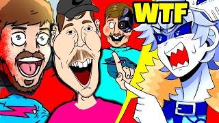 Reacting To Every Single Cursed MrBeast Animation. They Aged WAY Too Well.